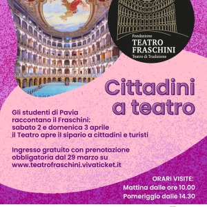 Cittadini a Teatro. Porte aperte al Teatro Fraschini il 2 e 3 aprile