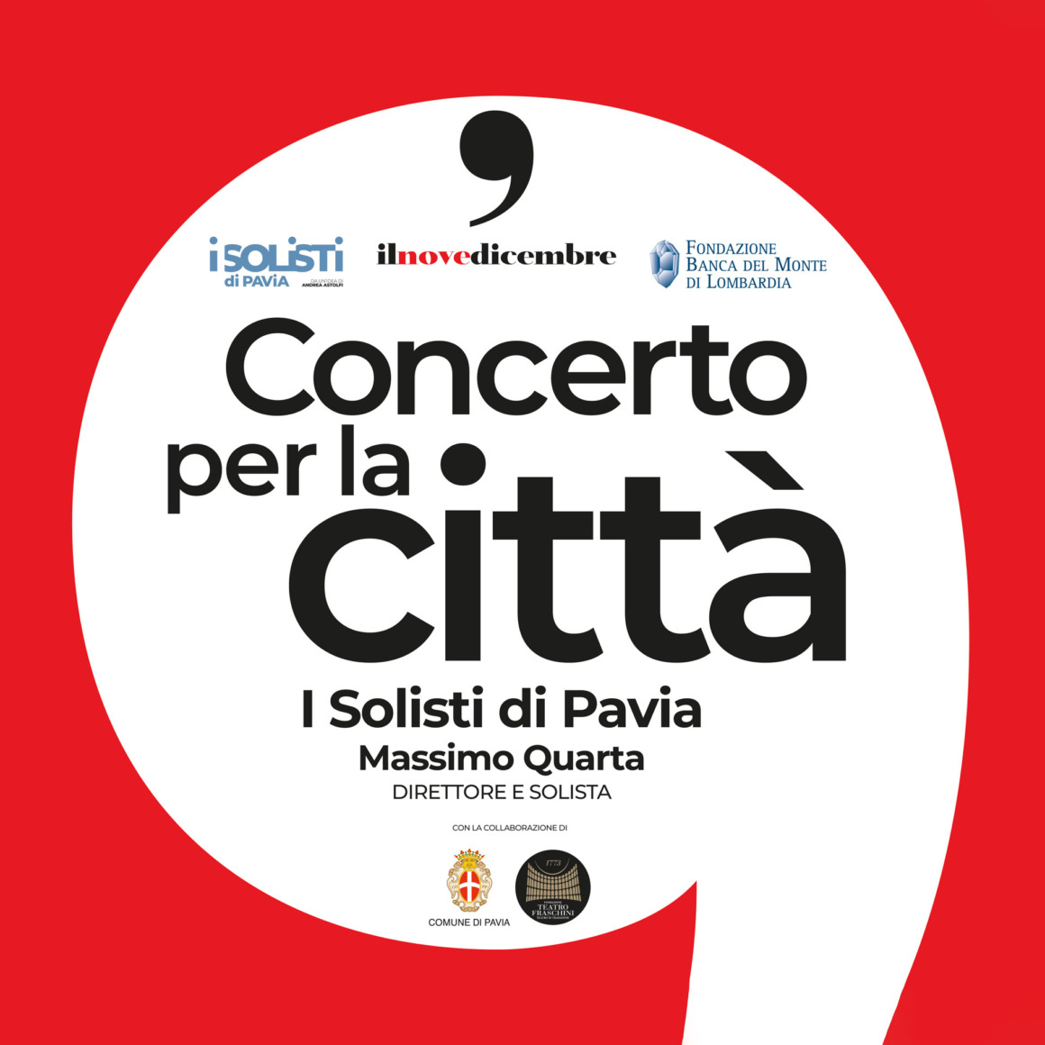 Concerto per la città – 9 Dicembre 2022 al Teatro Fraschini
